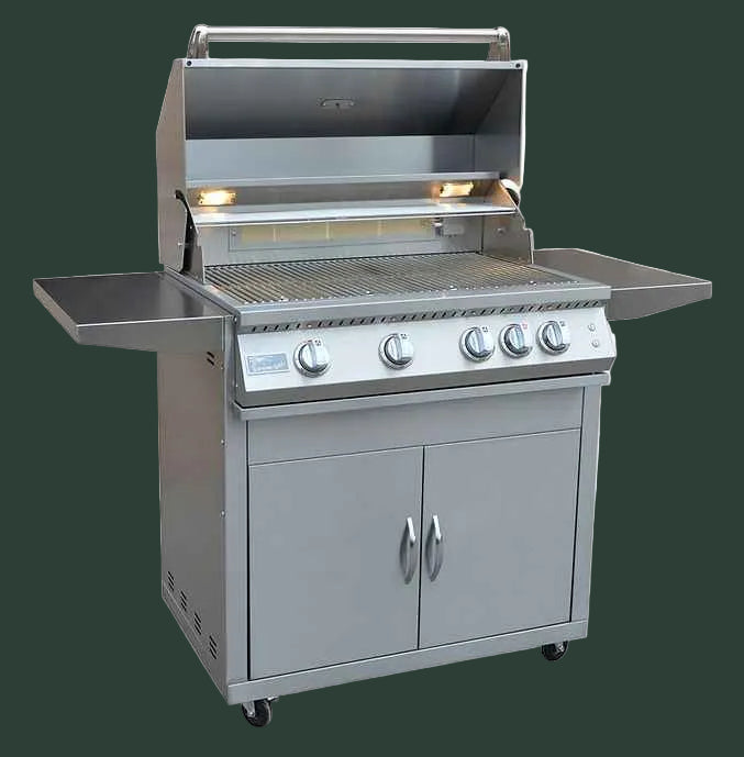 KoKoMo BBQ Grill 32 Inch - Professional 4-Burner Cart Made of Premium 304 Stainless Steel