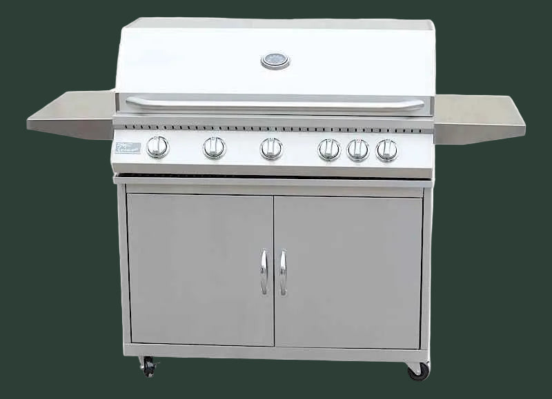 KoKoMo BBQ Grill Classic 40” 5-Burner Freestanding with Cart - 304 Stainless Steel