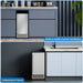 R.W.FLAME 80 Lb. Daily Production Clear Cube Ice Under-Counter/Freestanding Ice Maker for Commercial Use & Home Use