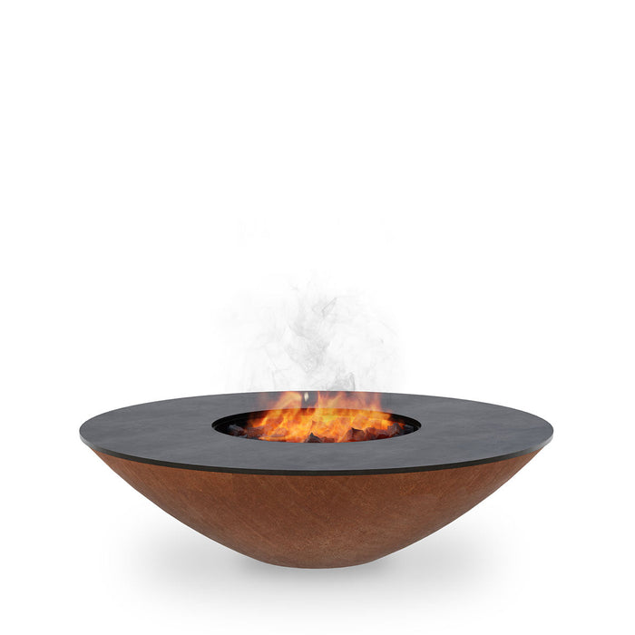 Arteflame Classic 40″ — Fire Pit with Cooktop (CORTEN Bowl; Short Round / Short Euro / Built-In No Base)