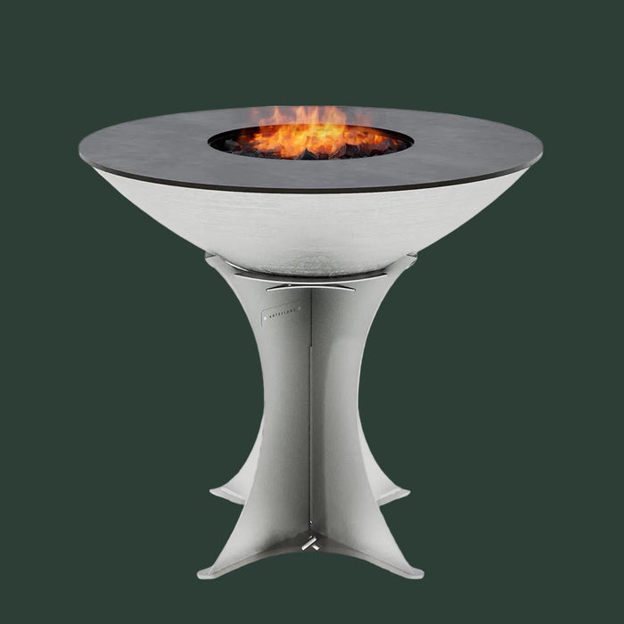 Arteflame 40″ Platinum Series — Stainless Fire Bowl Flat-Top Grill with Euro Base (Stainless or Powder-Coated Black)