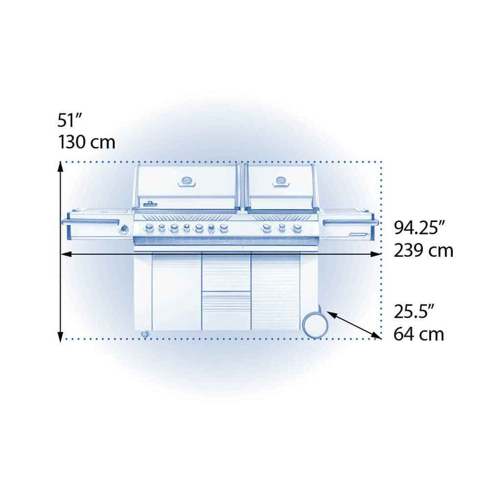 Patio Elegance Gas Grill Prestige PRO 825 RSBI with Power Side Burner and Infrared Features