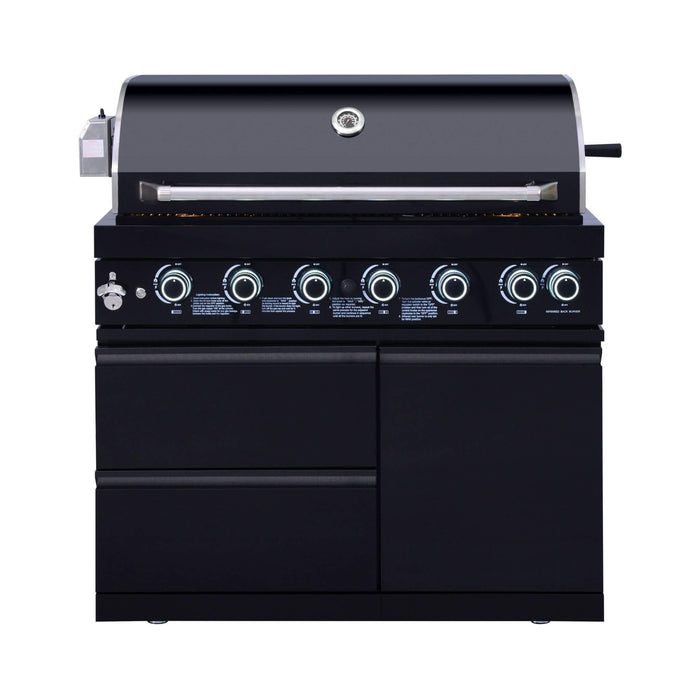 Castelle Flame Summit 6-Burner 85000 BTU Liquid Propane Grill Island With Sink And Fridge (SAK59238)