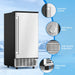 R.W.FLAME 80 Lb. Daily Production Clear Cube Ice Under-Counter/Freestanding Ice Maker for Commercial Use & Home Use