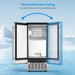 R.W.FLAME 80 Lb. Daily Production Clear Cube Ice Under-Counter/Freestanding Ice Maker for Commercial Use & Home Use