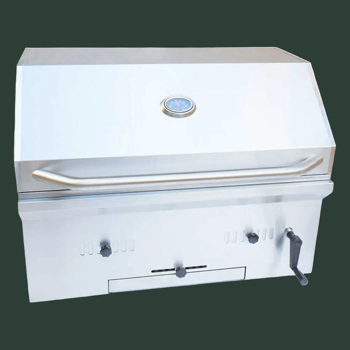 KoKoMo Grills Premium Built-In Charcoal Grill With 304 Stainless Steel And Adjustable Heat Tray, 32" (SAK32504)