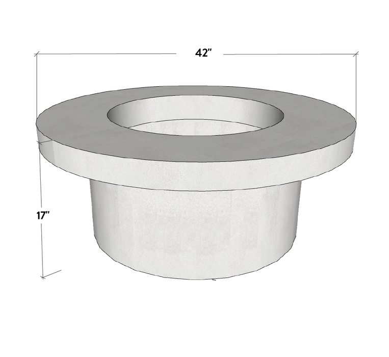 Mirasol - Circular Concrete Fire Pit Table