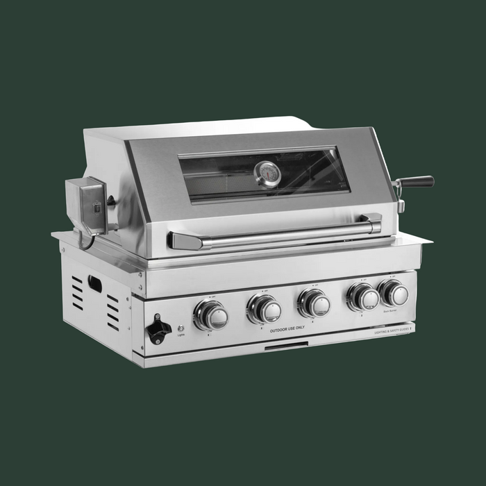 Premium Outdoor Kitchen With 32-Inch 60K BTU Built-In Stainless Steel LPG Gas Grill, Door And Drawer Combo And Stainless Steel Ice Box (SAK98661)